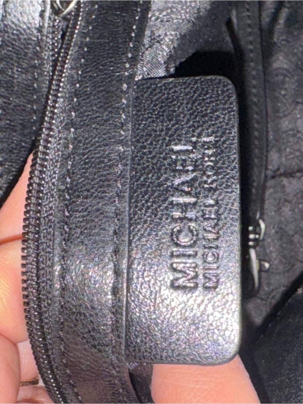 Michael Kors Black Leather Studded Satchel with Gold Accents - Picture 4 of 8